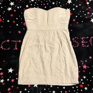 Elegant Cream Strapless Dress